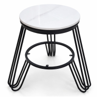 ჩაის მაგიდა 2 ცალი , ფიქალი+რკინა, ზომა: 60 სმ