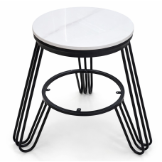 ჩაის მაგიდა 2 ცალი , ფიქალი+რკინა, ზომა: 60 სმ