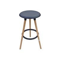 ბარის სკამი ხე და პლატსმასი 37*77 შავი MH-36265