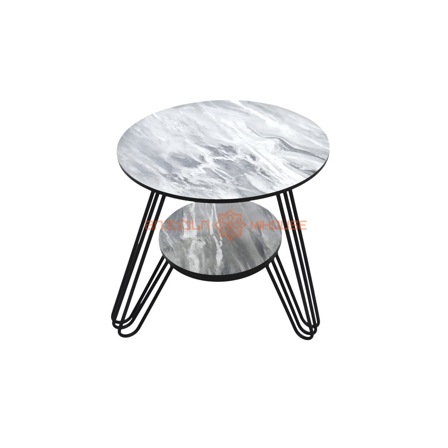 მაგიდები 2 ცალი მდფ და რკინა 60 სმ MH-36237